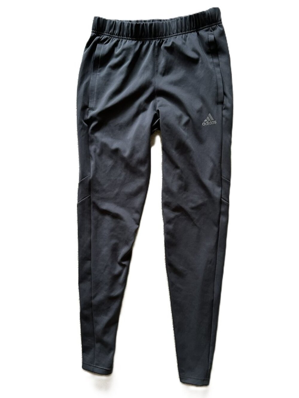 Adidas Aeroready Men's Running Pants Small Zip bottom Gray Track Cross Country